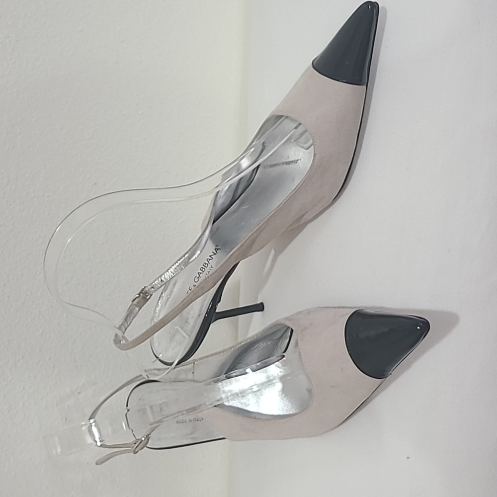 Dolce and Gabbana heels black and light nude Made in Italy.